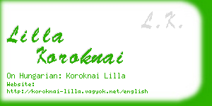 lilla koroknai business card